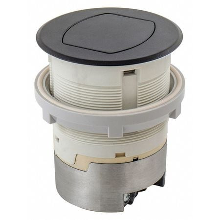 HUBBELL RCT200BK KTCN CNTR,RCPT,SURF BLACK,15A KIT