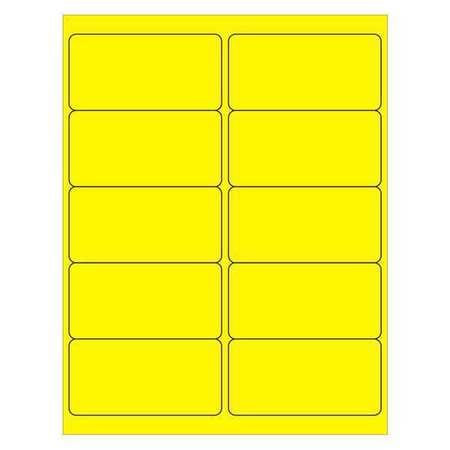 TAPE LOGIC LL178YE PACK OF (1000), 4" X 4" FLUORESCENT YELL