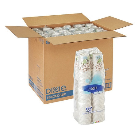 DIXIE PAPER PRODUCTS 5342CD-PK1000 DISPOSABLE HOT CUP 12 OZ. WHITE PK1000
