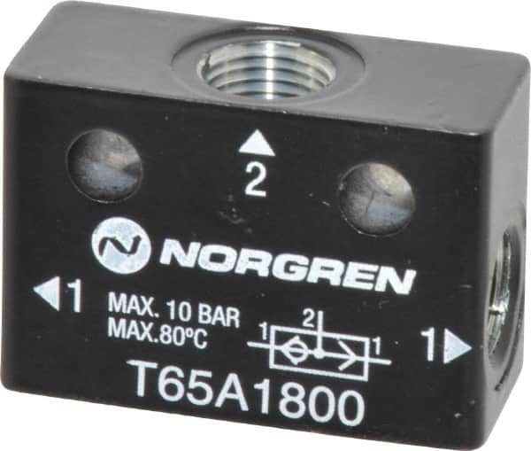 NORGREN T65A1800 1/8" NPT X 1/8" NPT SHUTTLE VALVE