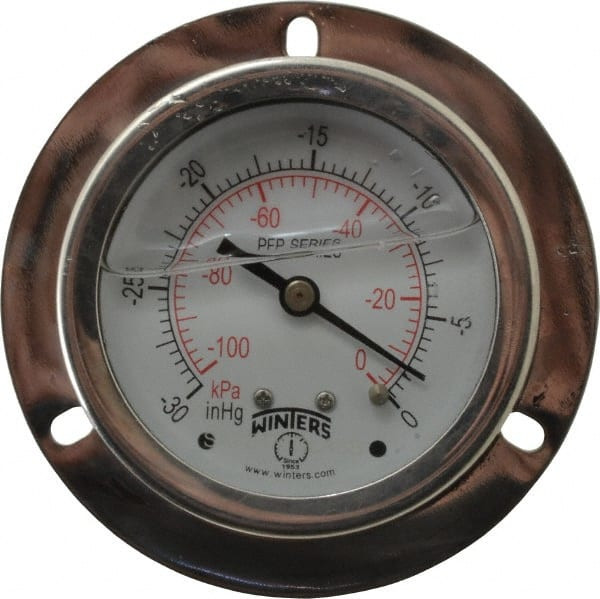 WINTERS PFP84025FFSG25 2-1/2" DIAL, 1/4 THREAD, 30 SCALE RANGE,
