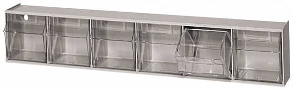 QUANTUM STORAGE SYSTEMS QTB 306 GRAY 6 COMPARTMENT GRAY SMALL PARTS TIP OUT S