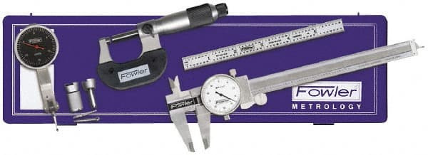 FOWLER 52-095-008 7 PIECE, MACHINIST CALIPER AND MICROMETE