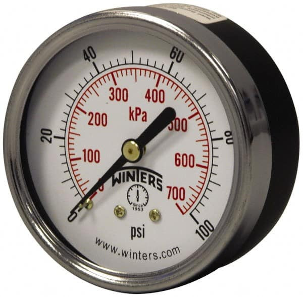 WINTERS PEM1440 2-1/2" DIAL, 1/4 THREAD, 0-160 SCALE RAN