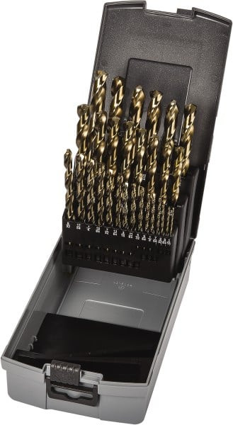 PRECISION TWIST DRILL 090290 1/16 TO 1/2", 135&DEG; POINT, GOLD FINIS