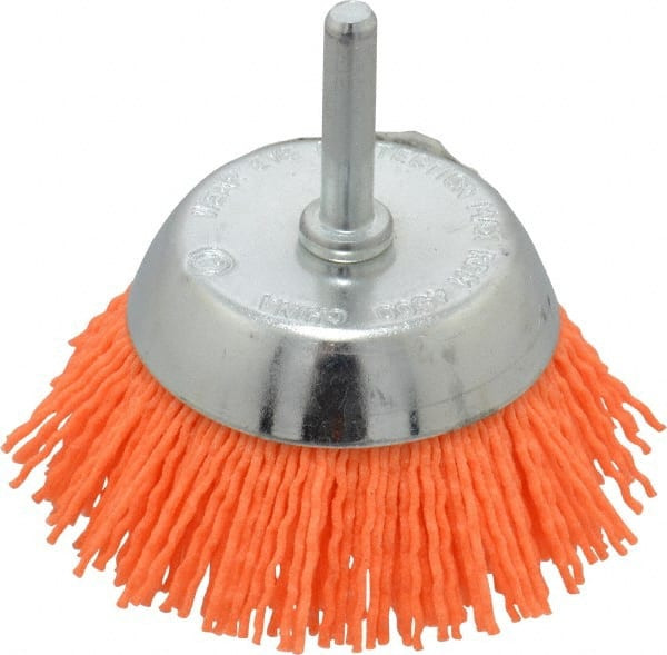 DICO PRODUCTS 505-780(ORANGE) 2-1/2" DIAM 1/4" SHANK NYLON FILL CUP BR
