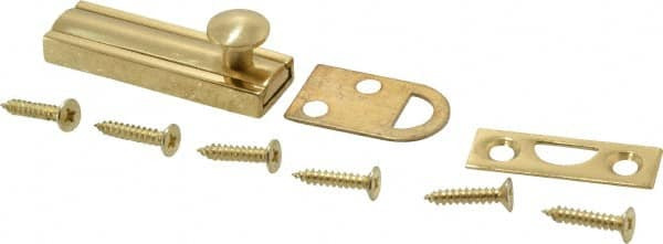 DON-JO SB-2-605 2" LONG, 1/2" WIDE BRASS SLIDE BOLT