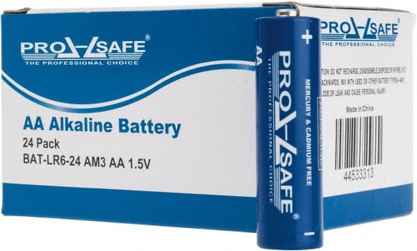 PRO-SAFE BAT-LR6-24 PACK OF 24 SIZE AA, ALKALINE, STANDARD B