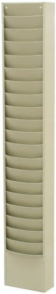 DURHAM MFG CO 400-75 20 POCKET VERTICAL LITERATURE RACK - TAN