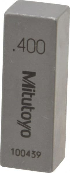MITUTOYO 611194-541 0.4" RECTANGULAR STEEL GAGE BLOCK