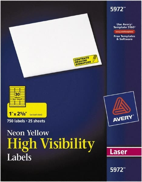 AVERY 05972 NEONADDRESSLABELS,PK750