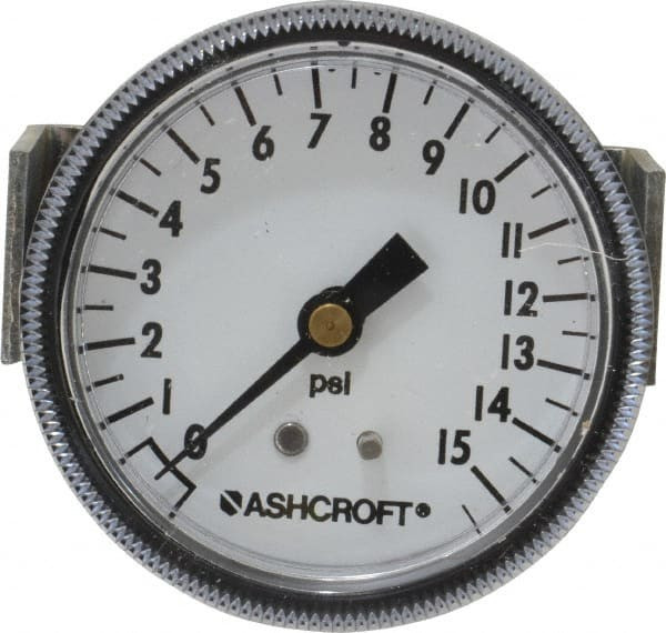 ASHCROFT 662876001422 2-1/2" DIAL, 1/4 THREAD, 0-15 SCALE RANG