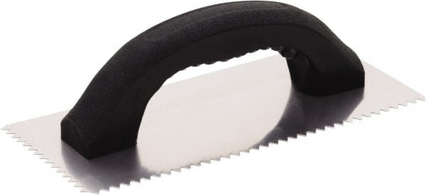 HYDE TOOLS 19030 TROWEL ADH V-NOTCH 4.25X9.25IN