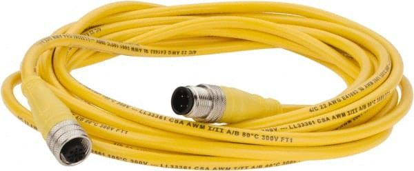 BRAD HARRISON 884030A09M040 4 AMP, M12 MALE STRAIGHT TO FEMALE STRAI