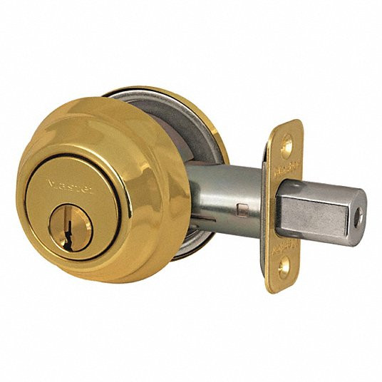 MASTER LOCK DSH0603KA4S-492V32 DEADBOLT POLISHED BRASS SINGLE CYLINDER