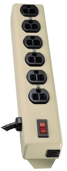 TRIPP LITE 6SPDX OUTLET STRIP,6 OUTLET,15A,12-1/2" L,BEG
