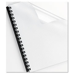 FELLOWES 5224401 BINDING COVERS,LINED,CLEAR,OVERSI