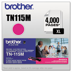 BROTHER TN115M TONER,MAGENTA HIGH YIELD