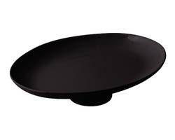 BON CHEF 20779059SBLACK PLATTER 20X15X5" OVAL SANDSTONE BLK