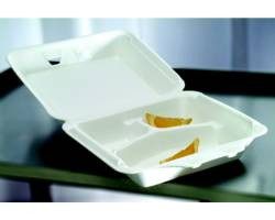 DON YHLW0903EDON CONT 3COMP HNG 9X9.25X3.25" FOAM WHT DON