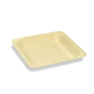 FRONT OF THE HOUSE DAP063NAW28 PLATE 4-1/2" SQR SERVEWISE WOOD NAT