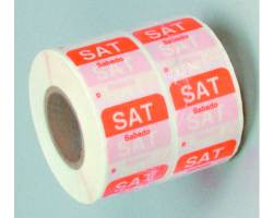 DON 1100726 LABEL 1X1" SAT DISSOLVEAWAY 500/ROLL DON