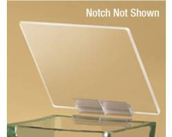 CAL-MIL PLASTIC PRODUCTS 1811-N LID FITS SQUARE 4" GLASS JAR WITH NOTCH