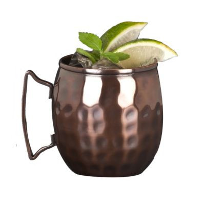 WORLD TABLEWARE INC MM-100 MUG MOSCOW MULE 14 OZ HAMMERED ANTIQ CPR