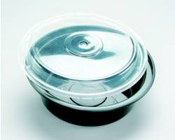 PACTIV NC729B CONT RND 32 OZ BLK WITH CLR LID PLAS