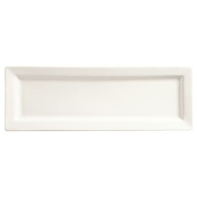 WORLD TABLEWARE INC SL-22 PLATE RECT 16X5-1/2" SLATE WHT