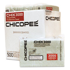 CHICOPEE 3000 WIPER CHIX 3000 COMPOST 12-3/8X21" GRN