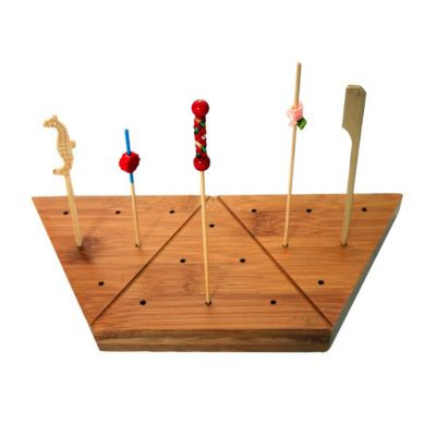 PACKNWOOD 210SAMBRO18 HOLDER BAMBOO PICK 9X3-1/2" TRIANGULAR