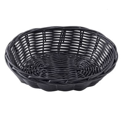 TABLECRAFT PRODUCTS COMPANY 2471 BASKET 7X5X2" POLY OVAL BLK