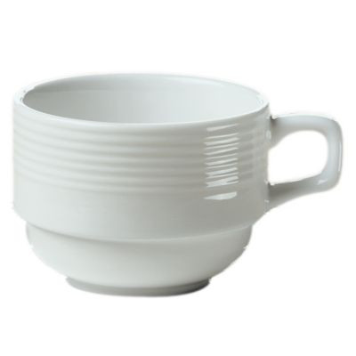 SYRACUSE CHINA 911196016 CUP 8 OZ STACKING REPETITION CHINA WHT