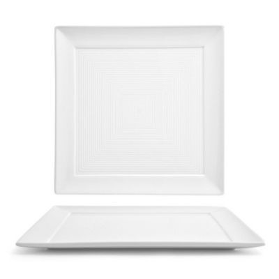 FRONT OF THE HOUSE DDP021WHP22 PLATE SQR 10" SPIRAL WHT