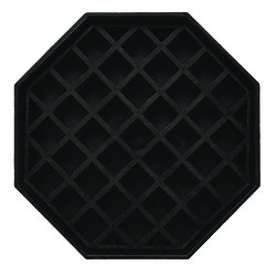 SERVICE IDEAS DT45 TRAY DRIP OCTAGON 4-1/4X3/4" BLK