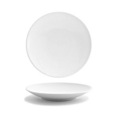 FRONT OF THE HOUSE DBB001WHP23 PLATE 6-1/2" SPIRAL WHT