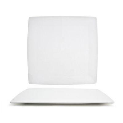 FRONT OF THE HOUSE DOS017WHP21 PLATE SQR 12-1/2" CANVAS WHT