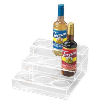 CAL-MIL PLASTIC PRODUCTS,INC. P296 CAL-MIL P296 CLEAR ACRYLIC 3-TIER 9-BOTT