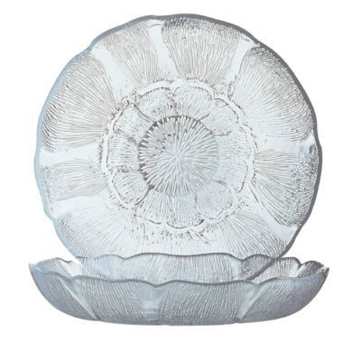 CARDINAL INTERNATIONAL J0226 PLATE SOUP/SALAD 15 OZ 8" FLEUR GLASS