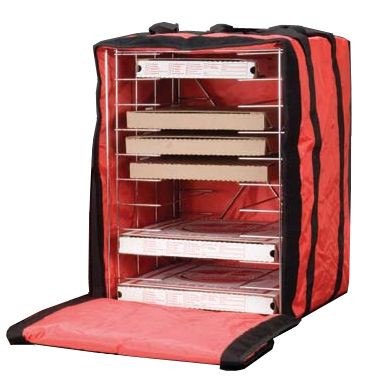 AMERICAN METALCRAFT PB1926 BAG PIZZA DELIVERY W/ RACK 19X19X2"