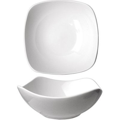 INTERNATIONAL TABLEWARE QP-15 BOWL 46 OZ QUAD SQR PORCELAIN WHT