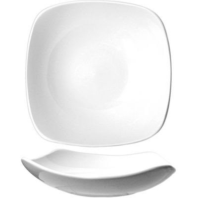 INTERNATIONAL TABLEWARE QP-18 PLATE SOUP 8-1/2" 16 OZ SQR CERAMIC WHT