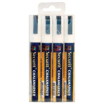 AMERICAN METALCRAFT SMA510V4WT MARKER CHALK SML WHT (4) PACK