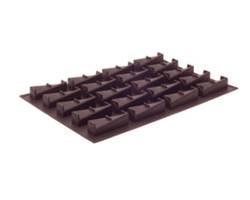 J.B. PRINCE M620 G MOLD TWISTED RECTANGLE 20 CAV SILICONE