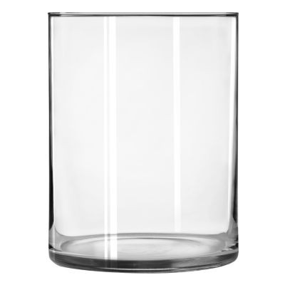 LIBBEY INC. 2555 VASE CYLINDER 8" GLASS CLR