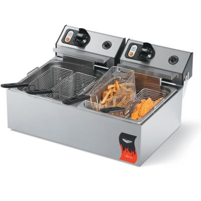 VOLLRATH 40707 FRYER ELEC COUNTER DUAL POT 120V