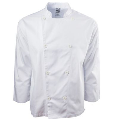 JOHN RITZENTHALER COMPANY J200-S JACKET CHEF PERFORMANCE LONG SLV S WHT