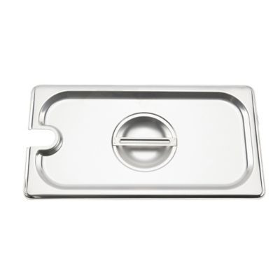BROWNE FOODSERVICE 575549 COVER STEAM PAN 1/3 SZ NOTCHED 18/8 SS