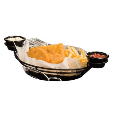 AMERICAN METALCRAFT BSKB811 BASKET 11X8 OVAL BLK